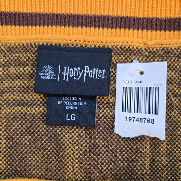 810-20 NWT Harry Potter Hufflepuff Plaid Knit Tank Top - BoxLunch Exclusive Size - Picture 6 of 8